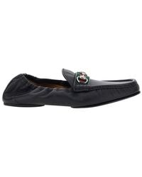 Gucci - Loafers With Rounded Toe And Horsebit Detail On Front - Lyst