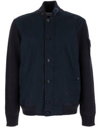 Stone Island - Jacket With Logo Patch And Buttons - Lyst