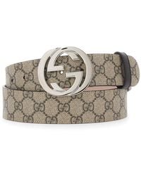 Gucci - Belt With Interlocking Gg Buckle Closure - Lyst