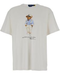 Polo Ralph Lauren - T-Shirt With Logo Teddy Bear - Lyst