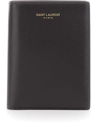 Saint Laurent - Cardholder With Logo Lettering On The Front - Lyst