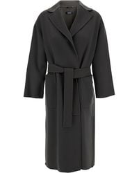 Max Mara - 'Nina' Double-Breasted Coat With Matching Belt - Lyst