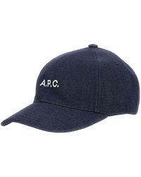A.P.C. - Baseball Cap With Logo Lettering On The Front - Lyst