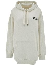 Isabel Marant - Oversized Hoodie With Contrasting Logo Print - Lyst