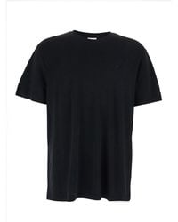 Calvin Klein - T-Shirt With Tone-On-Tone Logo On The Front - Lyst