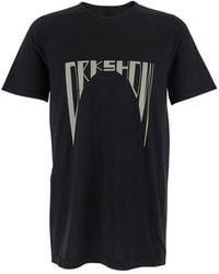 Rick Owens - Crewneck T-Shirt With Logo Print On The Front - Lyst