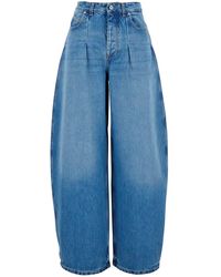 Jacquemus - 'Ovalo' High-Waisted Jeans With Curved Cut - Lyst