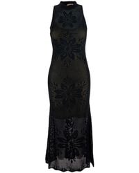 Twinset - Long Dress With Round Neck And Sleeveless Design With Dr - Lyst