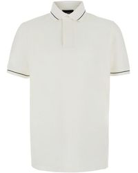 Emporio Armani - Polo Shirt With Contrasting Details And Tone-On-T - Lyst