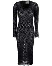 Isabel Marant - 'Belsane' Long Dress With All-Over Lace Trim - Lyst