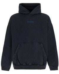Balenciaga - Hoodie With Fixed Hood And Logo Lettering On The Fron - Lyst