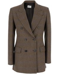 P.A.R.O.S.H. - P.A.R.O..H. Double-Breasted Viscose And Wool Blazer For - Lyst