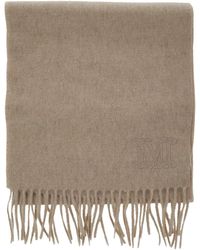 Max Mara - Scarf With Tonal Embroidered Monogram - Lyst