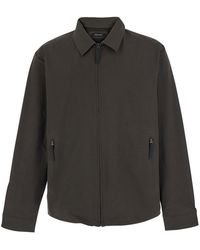 Hiking Patrol - Shirt With Classic Collar And Front Zip Closure In - Lyst