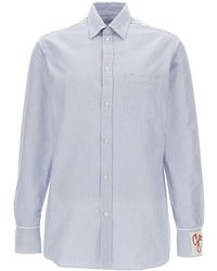 Golden Goose - And Light Shirt With Stripe Motif - Lyst