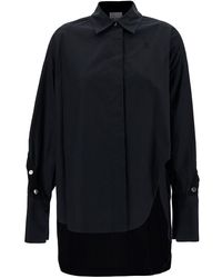The Attico - Oversized Asymmetric Shirt With Studs - Lyst