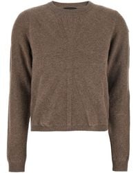 Rick Owens - Maglione 'Biker' Girocollo Con Patch Logo Sulla - Lyst