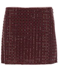 ROTATE BIRGER CHRISTENSEN - Gonna Mini Con Paillettes Applicate All-Over - Lyst