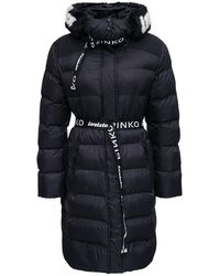 Pinko X Invicta Quilted Down Jacket With Belt - Black