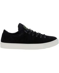 Stone Island - Sleek Suede Sneakers With Contrasting Rubber Sole - Lyst