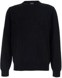 Emporio Armani - Crew Neck Cotton Sweater Tops - Lyst