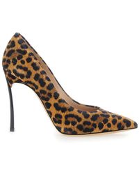 Casadei - 'Malesia' Pumps With High Stiletto Heel And Leopard Motif - Lyst