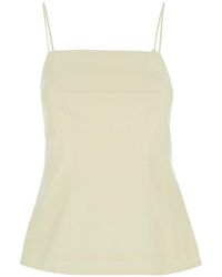 Semicouture - Sleeveless Top With Square Neckline And Button Clos - Lyst