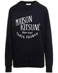 Maison Kitsuné - Palais Royal Crewneck Sweatshirt With Logo - Lyst