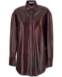 Sportmax - 'Borel' Bordeaux Jacket With Classic Collar And Front Button Closure - Lyst