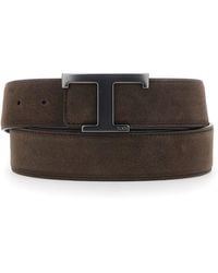Tod's - Belt Suede Calf Leather - Lyst