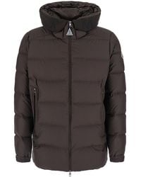 Moncler - 'Orvelle' Down Jacket With Fixed Hood And Logo Patch On - Lyst