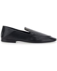 Saint Laurent - 'Alain' Loafers With Metal Ysl Logo Plaque - Lyst