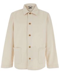 A.P.C. - 'Kerlouan' Jacket With Classic Collar And Front Button Cl - Lyst