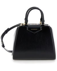Givenchy - Borsa A Mano 'Antigona Cube Mini' Con Logo Laminato - Lyst
