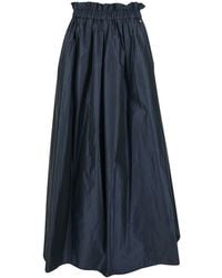 Herno - Skirt With Logo Plaque On The Side And Elastic Waist - Lyst