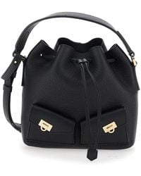 Ferragamo - Crossbody Bag With Adjustable And Removable Shoulder Strap And One Top Flat Handle - Lyst