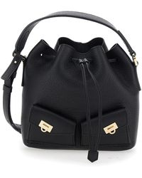 Ferragamo - Crossbody Bag With Adjustable And Removable Shoulder Strap And One Top Flat Handle - Lyst