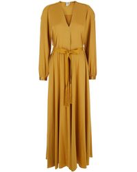 Forte Forte - Abito Con Scollo A V E Cintura Con Dettaglio Nappina - Lyst