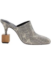 Jacquemus - Mules 'Les Bisou' Con Effetto Pelle Di Serpente E Tacco Alto - Lyst