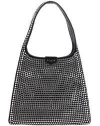 Alaïa - Leather Hobo S Studs Bag With Metal Details For - Lyst