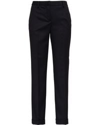 Tonello Tailored Trousers In Viscose Blend - Black