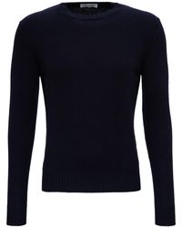 GAUDENZI - Wool And Cashmere Sweater With Long Sleeves And Crew Nec - Lyst