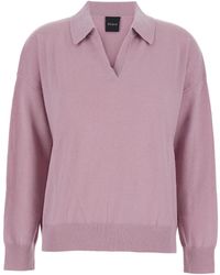 Le Plain - Pnik Sweater With Polo-Style Collar And V-Neck - Lyst
