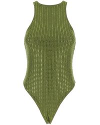 VENUJA - One-Piece Swimsuit With Racerback And Striped Sequins - Lyst