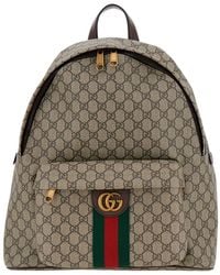 Gucci - 'Ophidia' Backpack With Gg Plate And Web Detail On The Front - Lyst