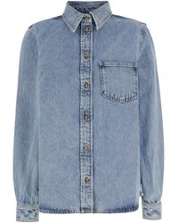 TOTEME - Denim Shirt With Patch Pocket - Lyst