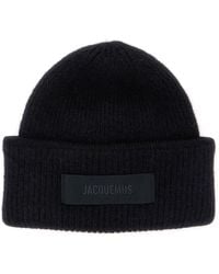 Jacquemus - Berretto 'Le Bonnet Gros Grain' Con Patch Logo Sul Fronte In - Lyst