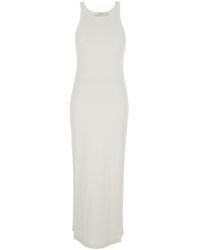 Jucca - Long Dress With Round Neck And Ribbed Design - Lyst