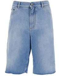 Dolce & Gabbana - Five-Pocket Bermuda Shorts With Logo Patch On The Back - Lyst