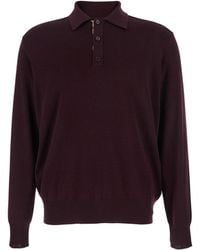 Burberry - Polo Con Colletto Classico E Dettaglio Check - Lyst